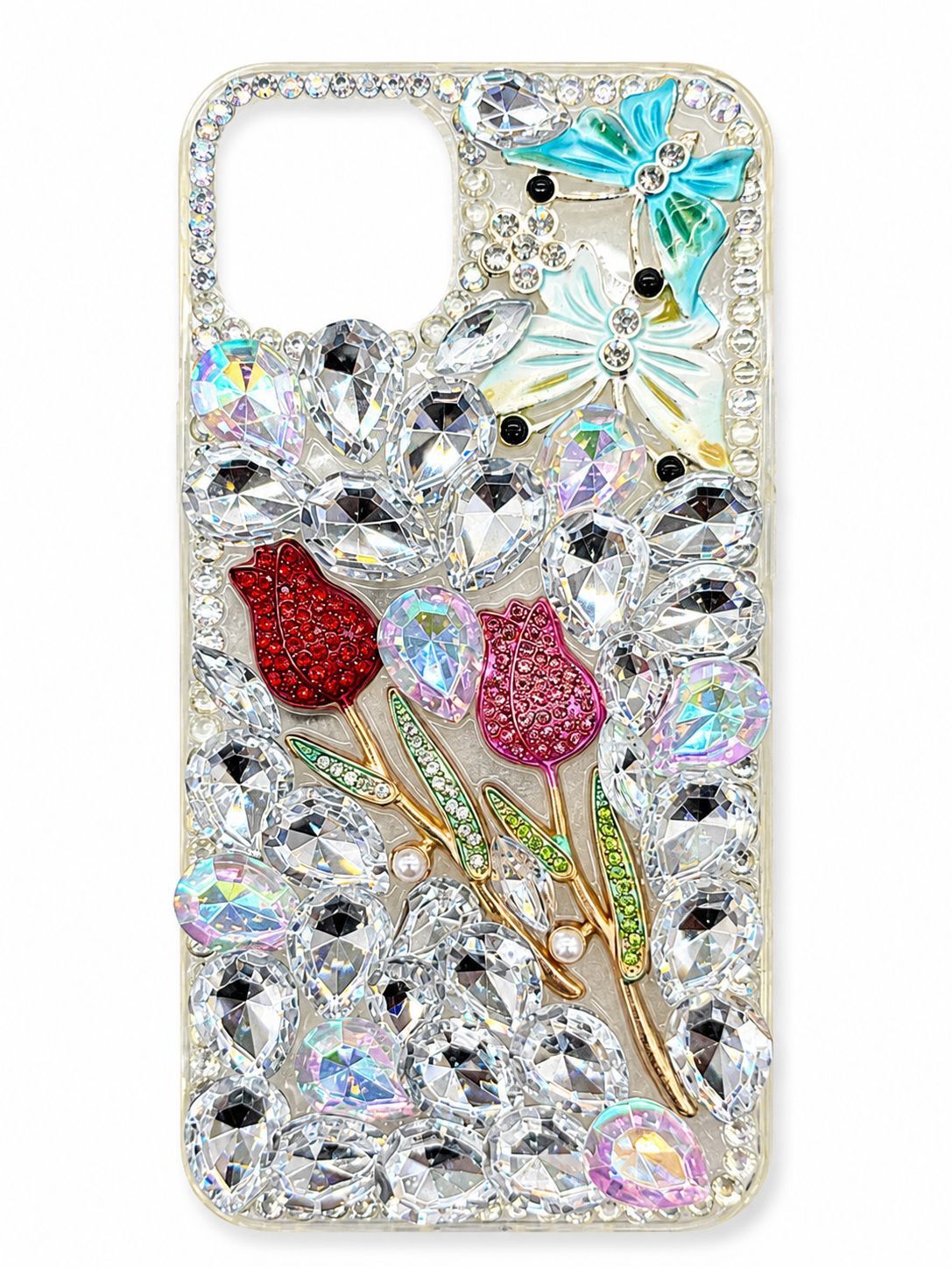 BIG DIAMOND CH BLING CASE For Iphone 13/14 - Silver
