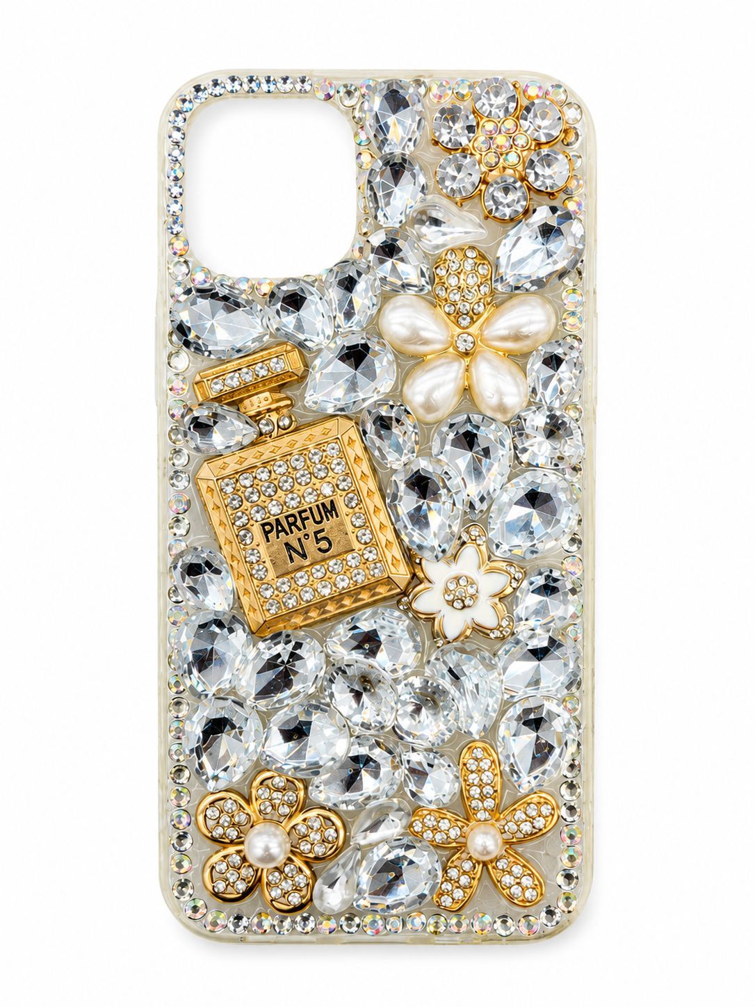 BIG DIAMOND CH BLING CASE For Iphone 13/14 - Silver Parfum
