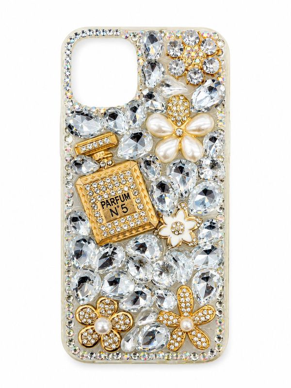 BIG DIAMOND CH BLING CASE For Iphone 13/14 - Silver Parfum