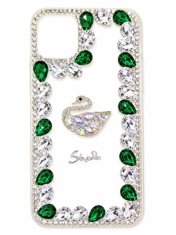 BIG DIAMOND CH BLING CASE For Iphone 13/14- Green