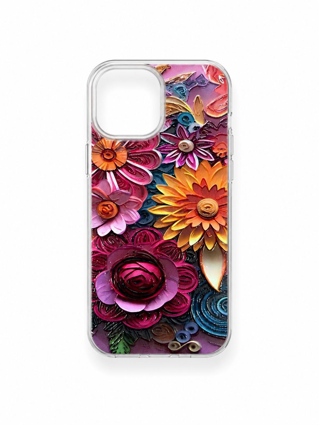 2 in 1 3D Printed phone case for Iphone 13/14 - Flower