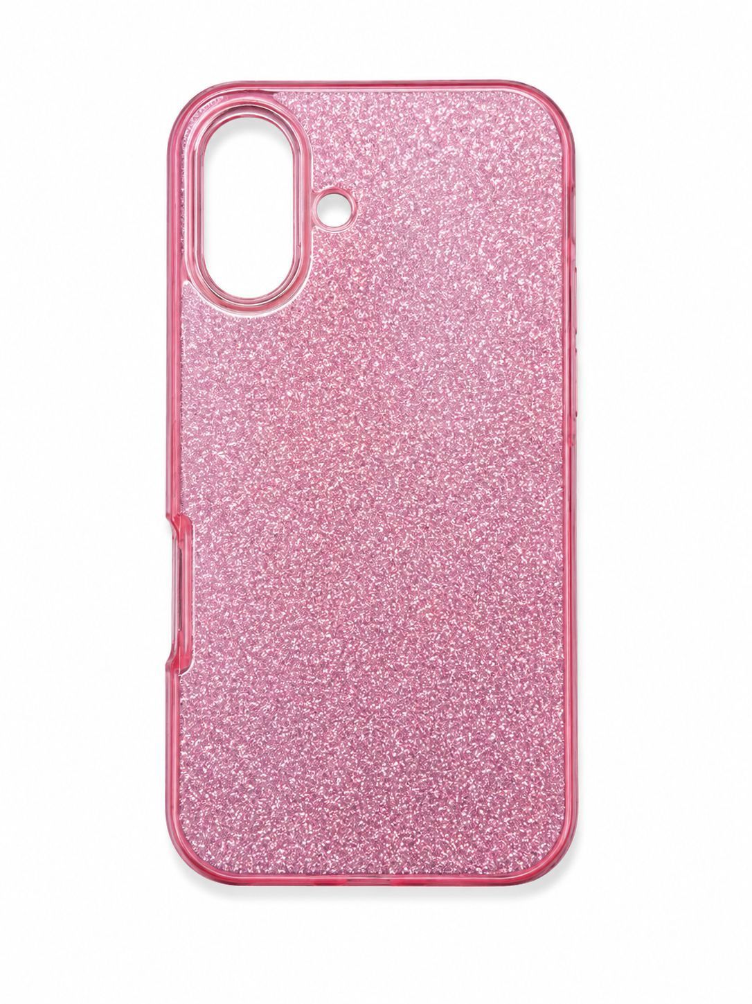 Glitter powder three in one mobile phone case (solid color) For Iphone 16 - Pink