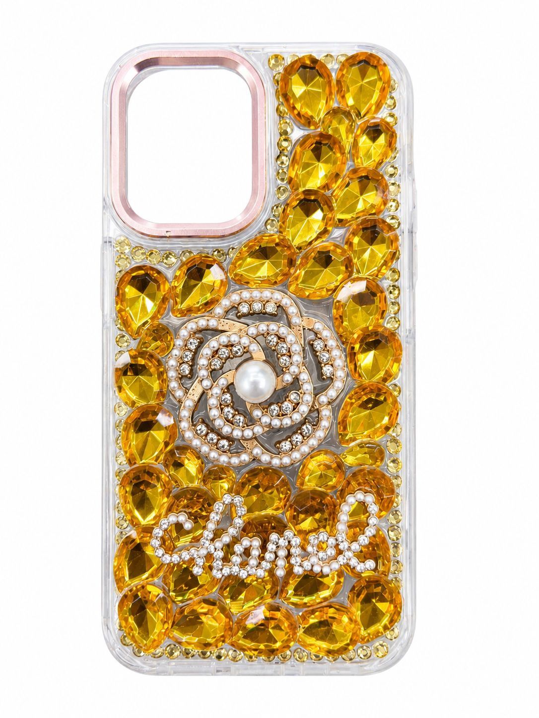 Pearl Rose Diamond for Iphone 16 - Gold