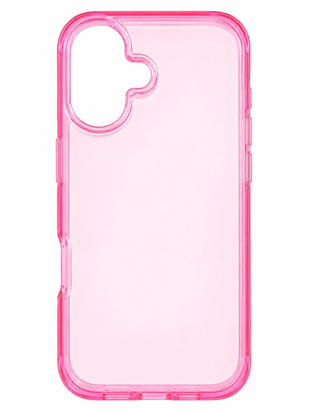 Ultimate Plus Shockproof Clear Case for Iphone 16 - Pink