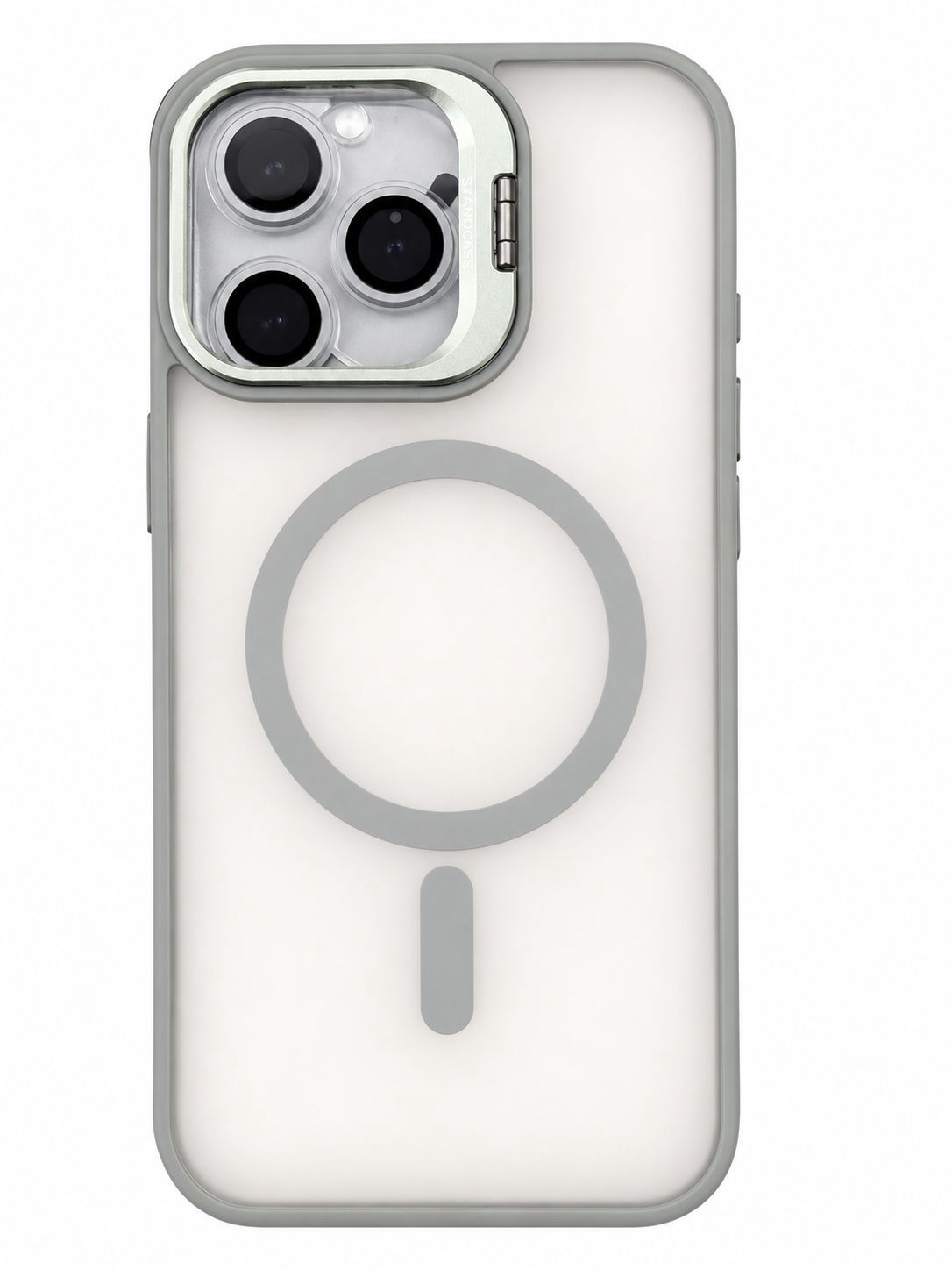 U2 Magnetic Case+lens stand + camera protector for Iphone 14 Pro Max - Grey