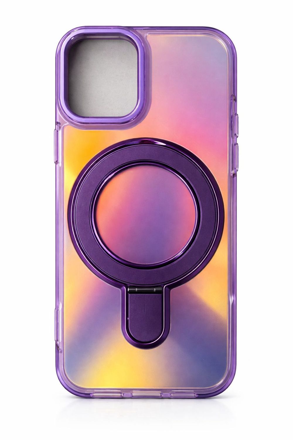Gradient Shining B Case Magsafe Compatible for Iphone 16 Plus- Purple