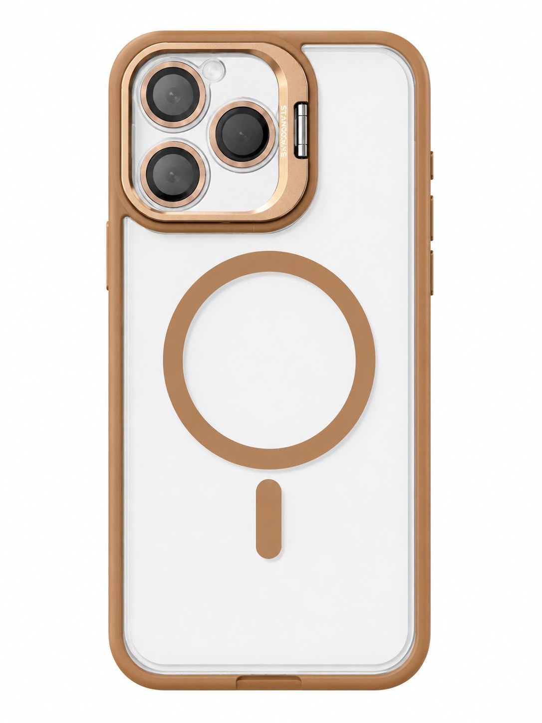 U1 Magnetic Case+Lens Stand ( without camera protector) for Iphone 14 Pro Max - Rose Gold