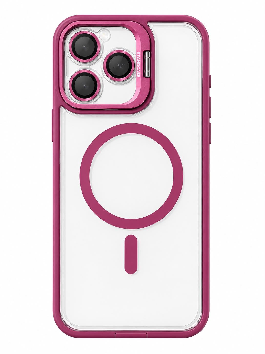 U1 Magnetic Case+Lens Stand ( without camera protector) For Iphone 14 Pro Max- Maroon