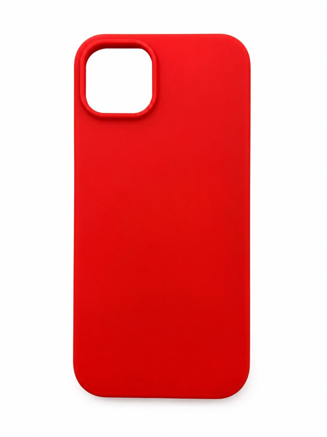Neutral apple solid silicone shell for Iphone 15/14 Plus - Red