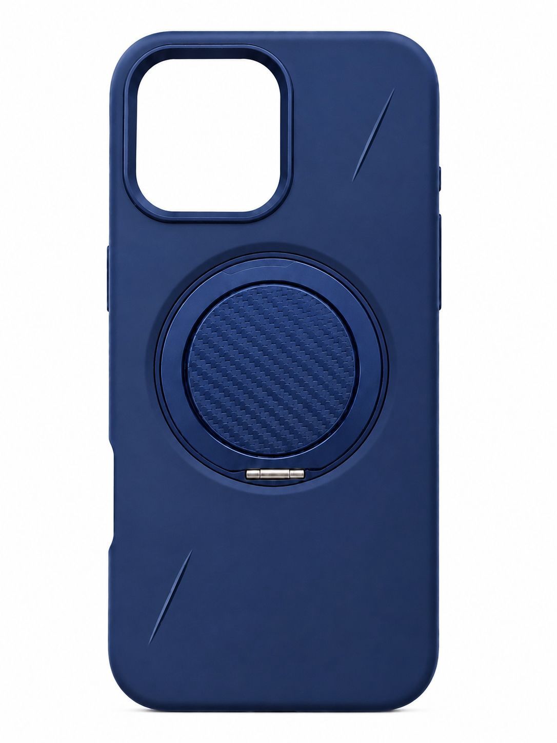 Premium Matte Magnetic Kickstand TPU+PC  Case for Iphone 16 Pro Max-Blue