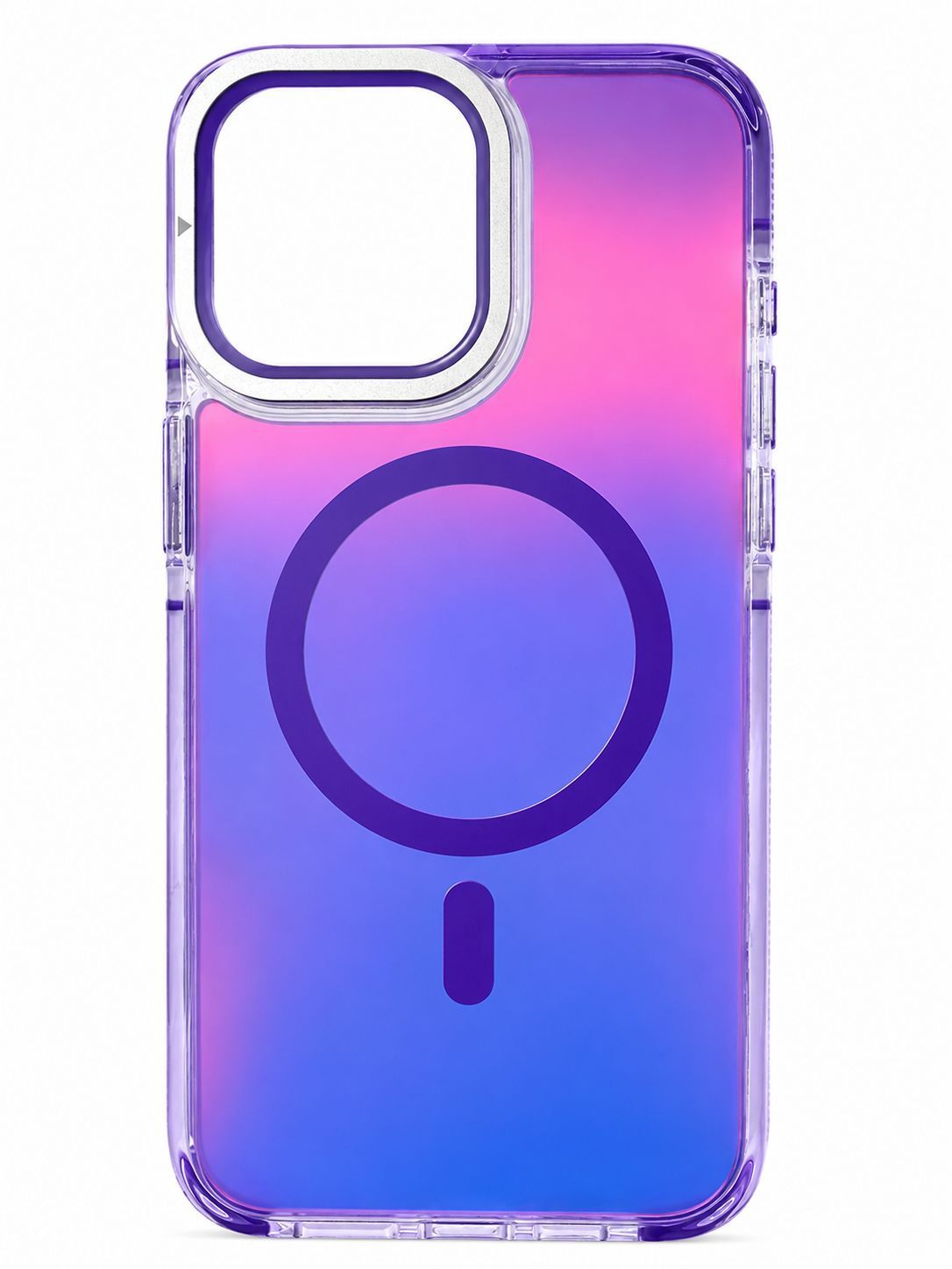 Gradient Finish A Case MagSafe Compatible with Camera Kick Stand for Iphone 16 Pro Max–Purple