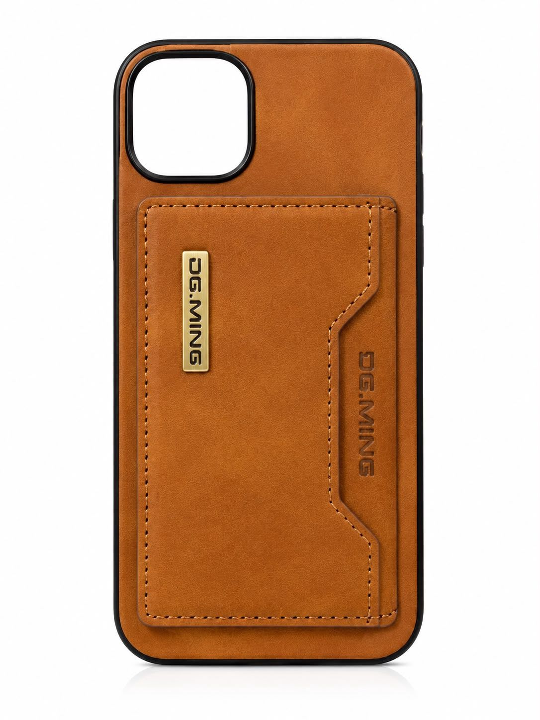 CASE ME C20 LEATHER BACK WALLET CASE FOR Iphone 15/14 Plus - Brown