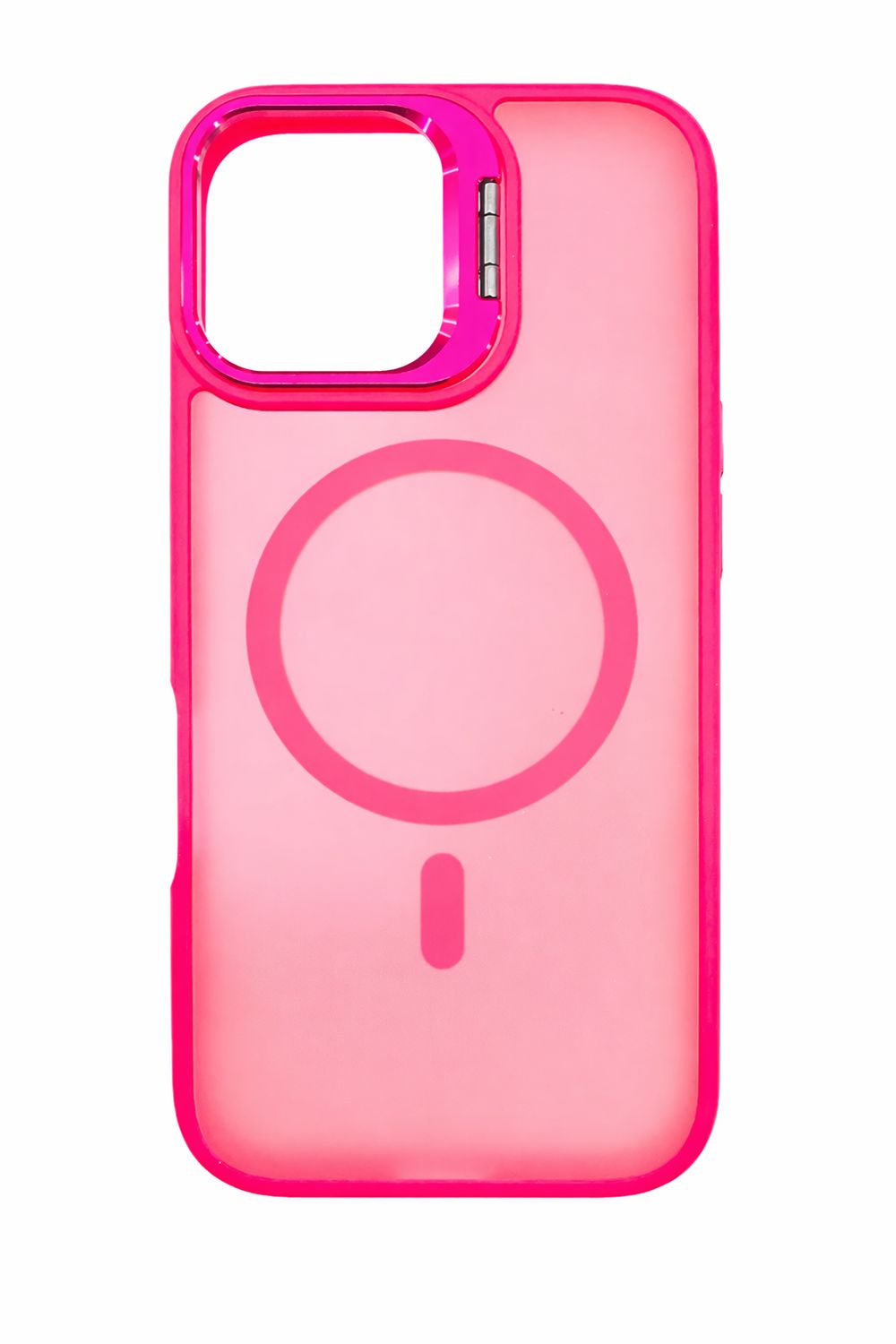Sky Magnetic Case with Camera Kick Stand for Iphone 16 Pro Max-Hot Pink