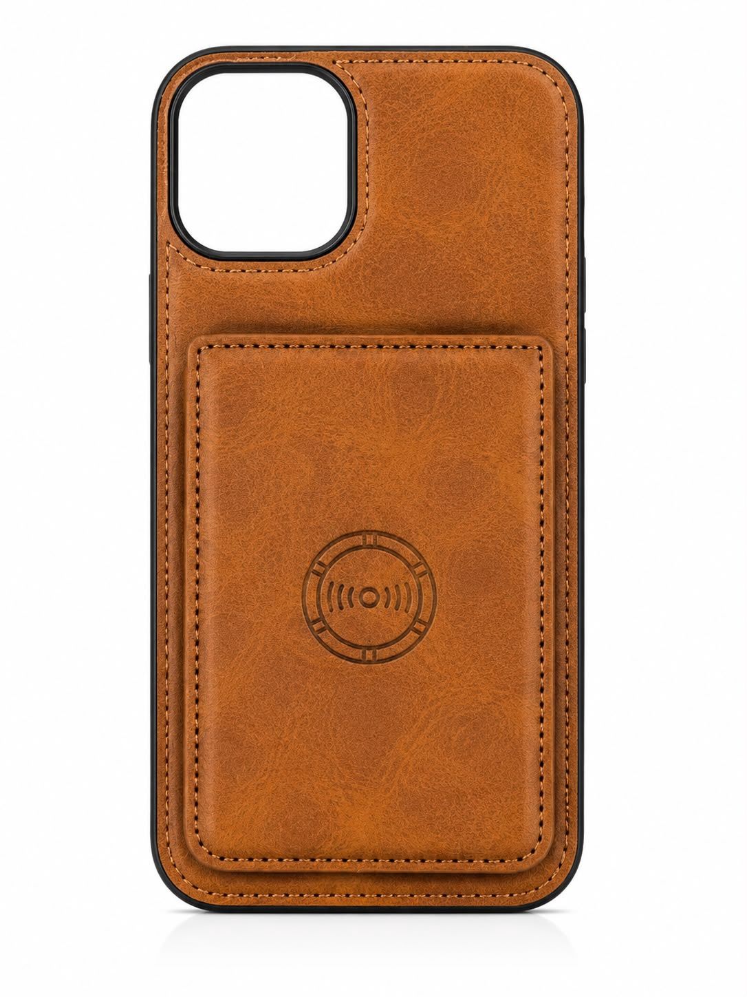 PL POCKET WALLET LEATHER CASE FOR IPHONE 15/14 Plus - Brown