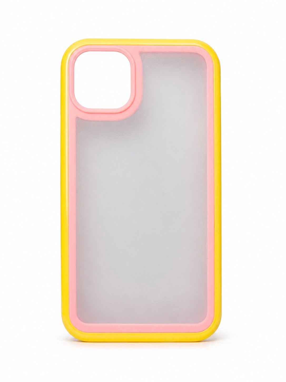 Color bumper matt case for Iphone 15/14 Plus- Pink