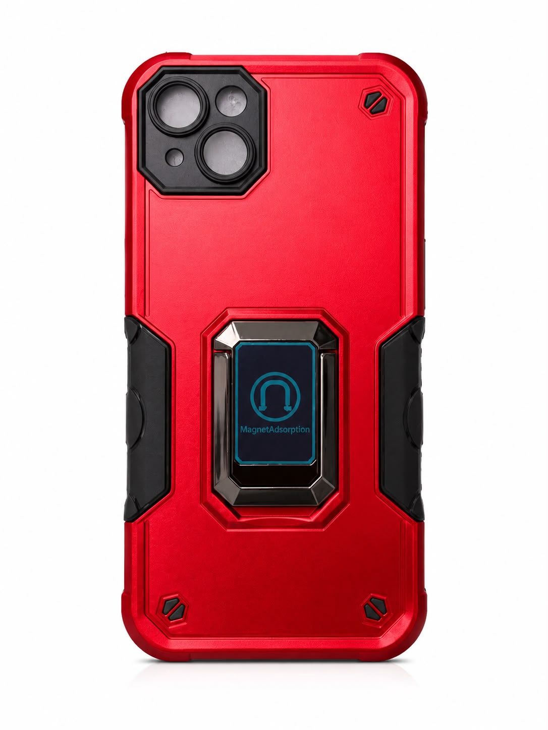 MAGNET FLAG CASE FOR IPHONE 15/14 Plus - Red
