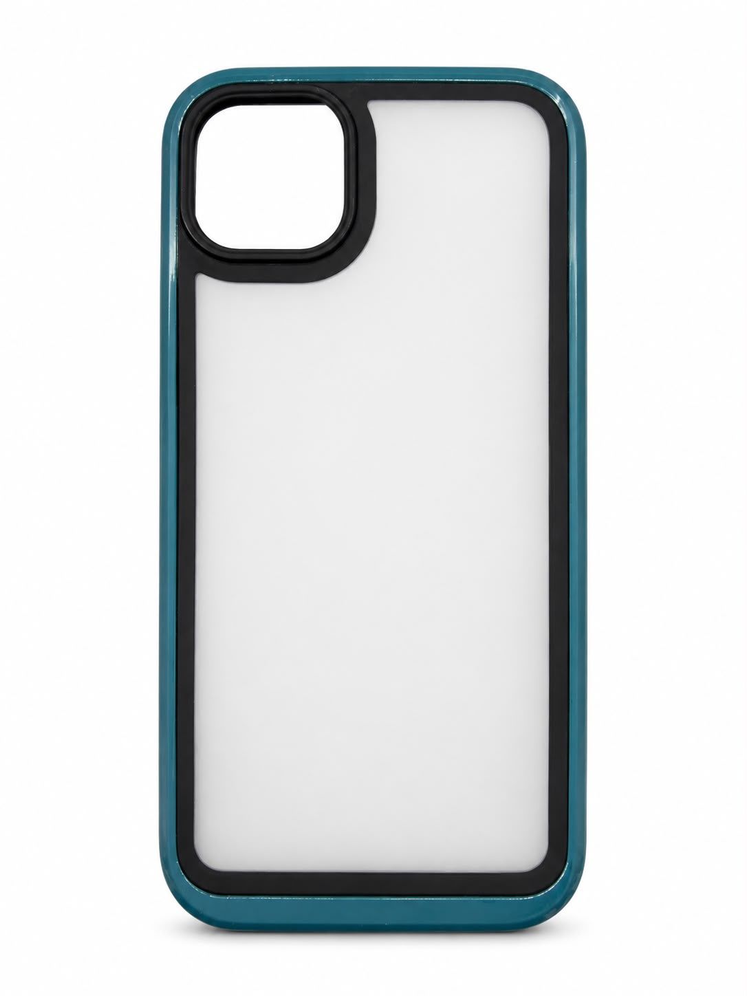 color bumper matt case for Iphone 15/14 Plus- Black/Blue