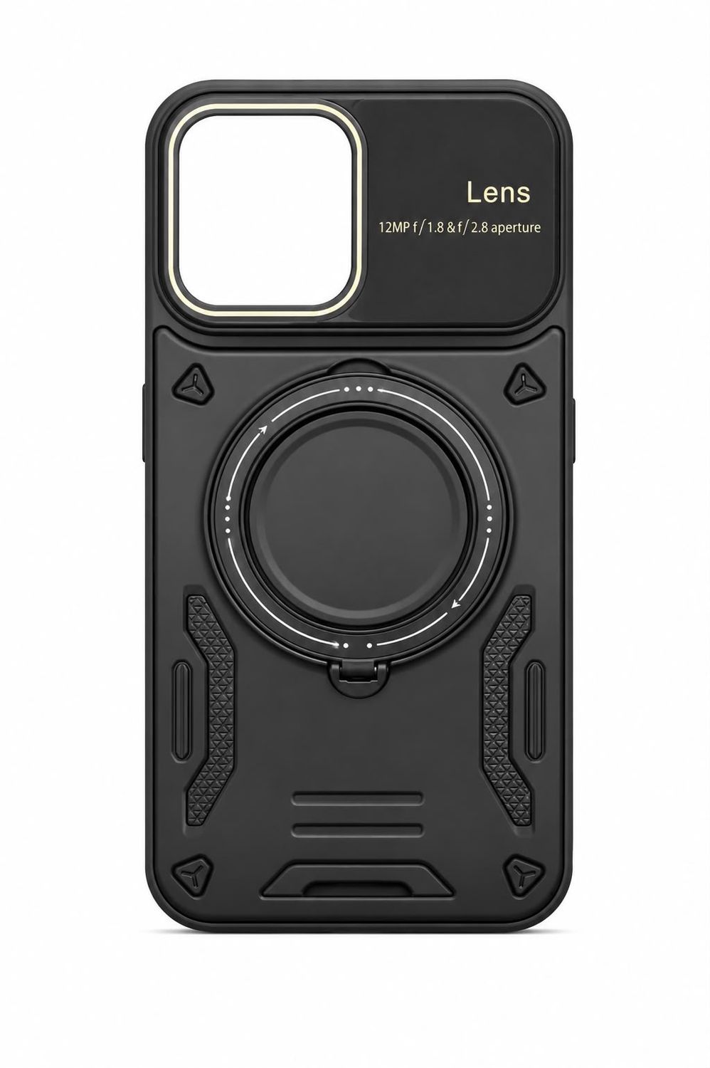 YD Kickstand Magsafe with Camera Protection Case for Iphone 16 Pro Max-Black