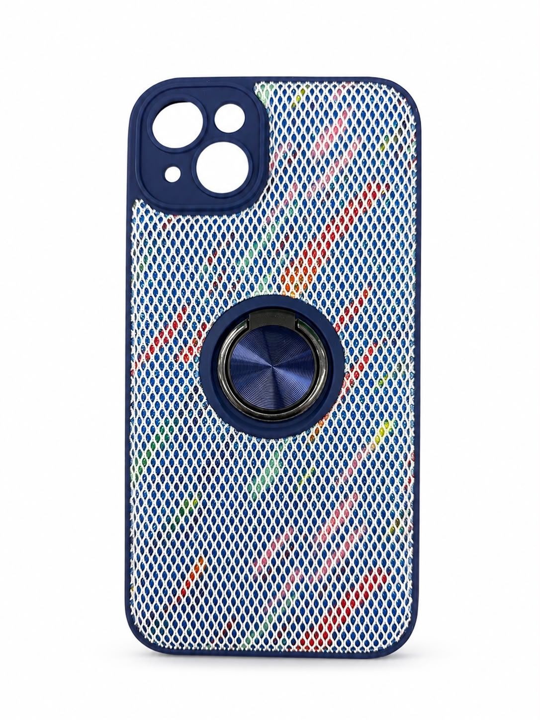 QYR-PU-CASE Web For Iphone 15/14 Plus- Blue