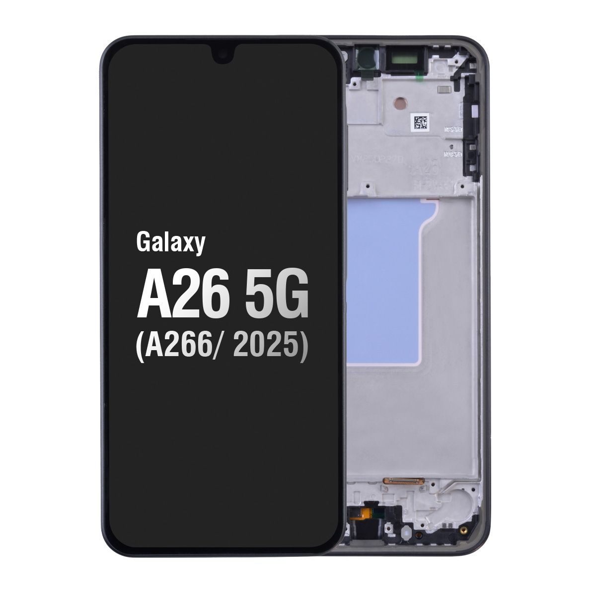 Screen Assembly (With Frame) For SS A26 5G (A266 / 2025) (Soft) (Black)