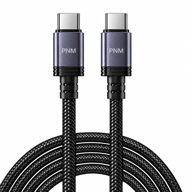 PNM 60W Braided USB C to USB C Cable- 10FT