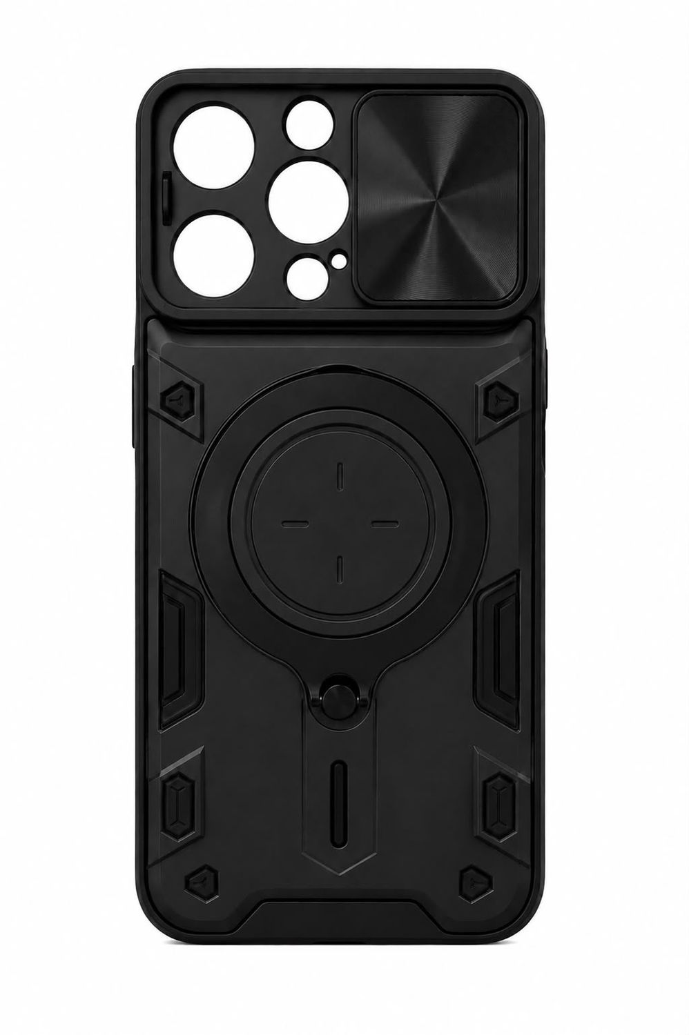 Jiashang 360 Kickstand Case for Iphone 16 Pro Max-Black