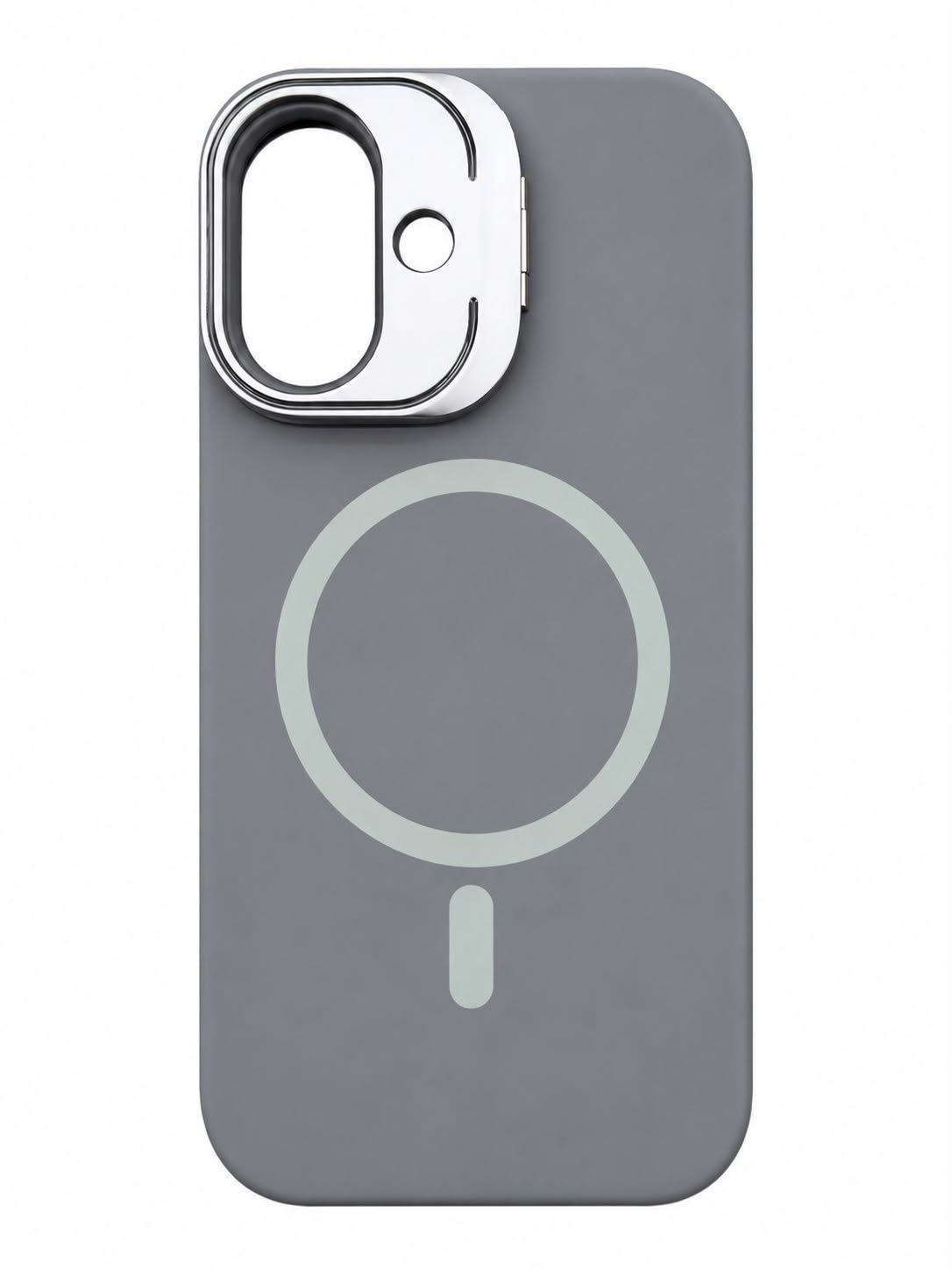 Y1 Silicon Case Magsafe Compatible with Camera Kickstand for Iphone 17- Grey