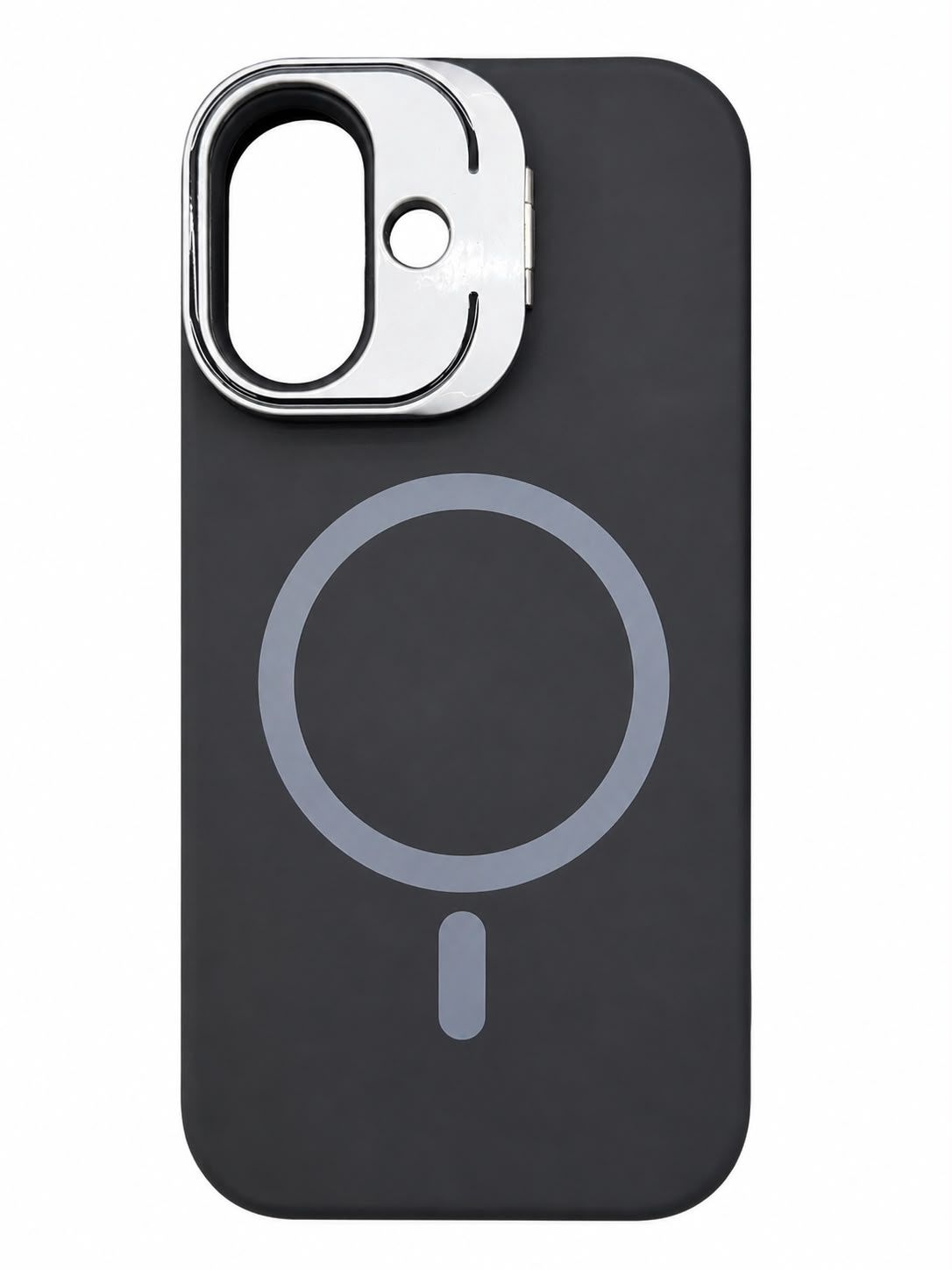 Y1 Silicon Case Magsafe Compatible with Camera Kickstand for Iphone 17- Black