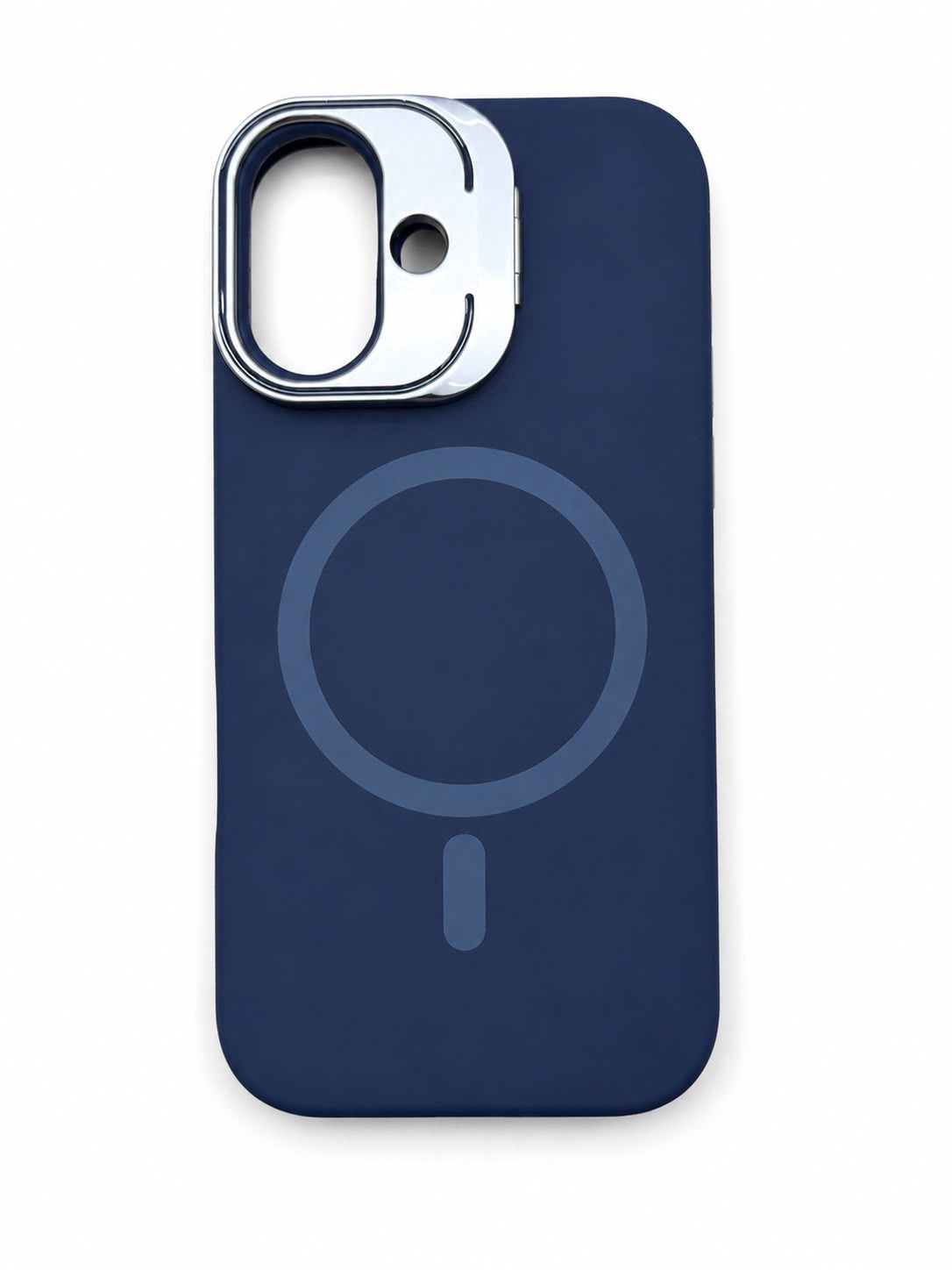 Y1 Silicon Case Magsafe Compatible with Camera Kickstand for Iphone 17- Navy Blue