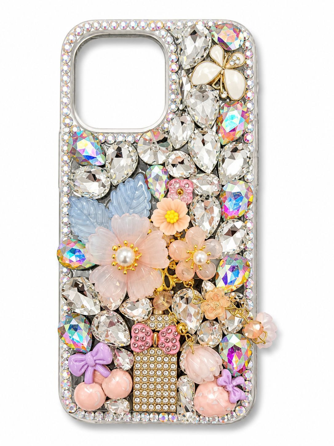 Diamond-covered 3D flower phone case for Iphone 13 Pro Max - PeachFlower