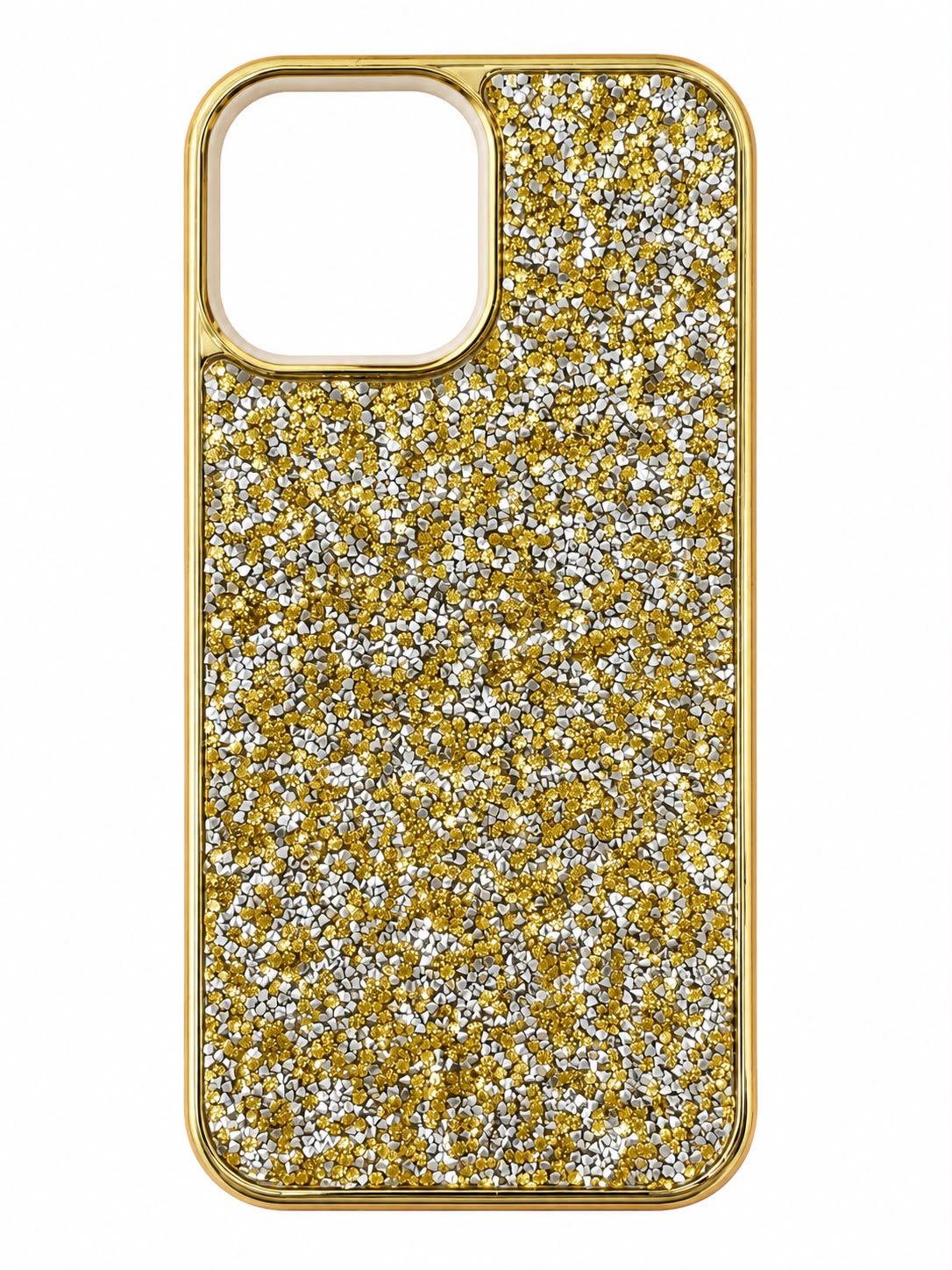 crushed diamond case for iphone 13 Pro Max- Gold
