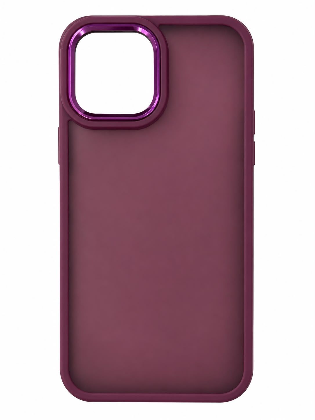 METAL CAMERA TPU BUMPER CASE FOR Iphone 13 Pro Max - Maroon