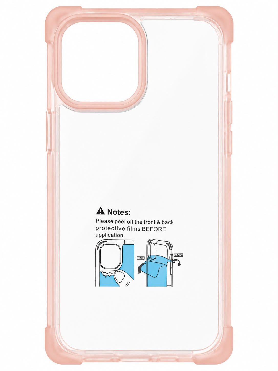 Four Corner Frosted Shell Magsafe for Iphone 13 Pro Max - Peach