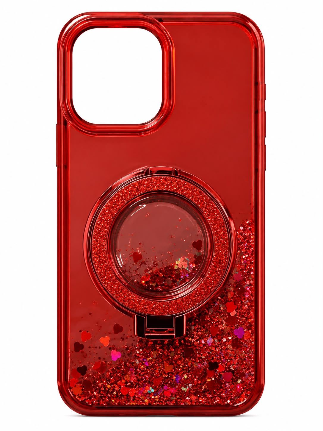 Floating Glitter Kickstand Magsafe for Iphone 13 Pro Max - Red