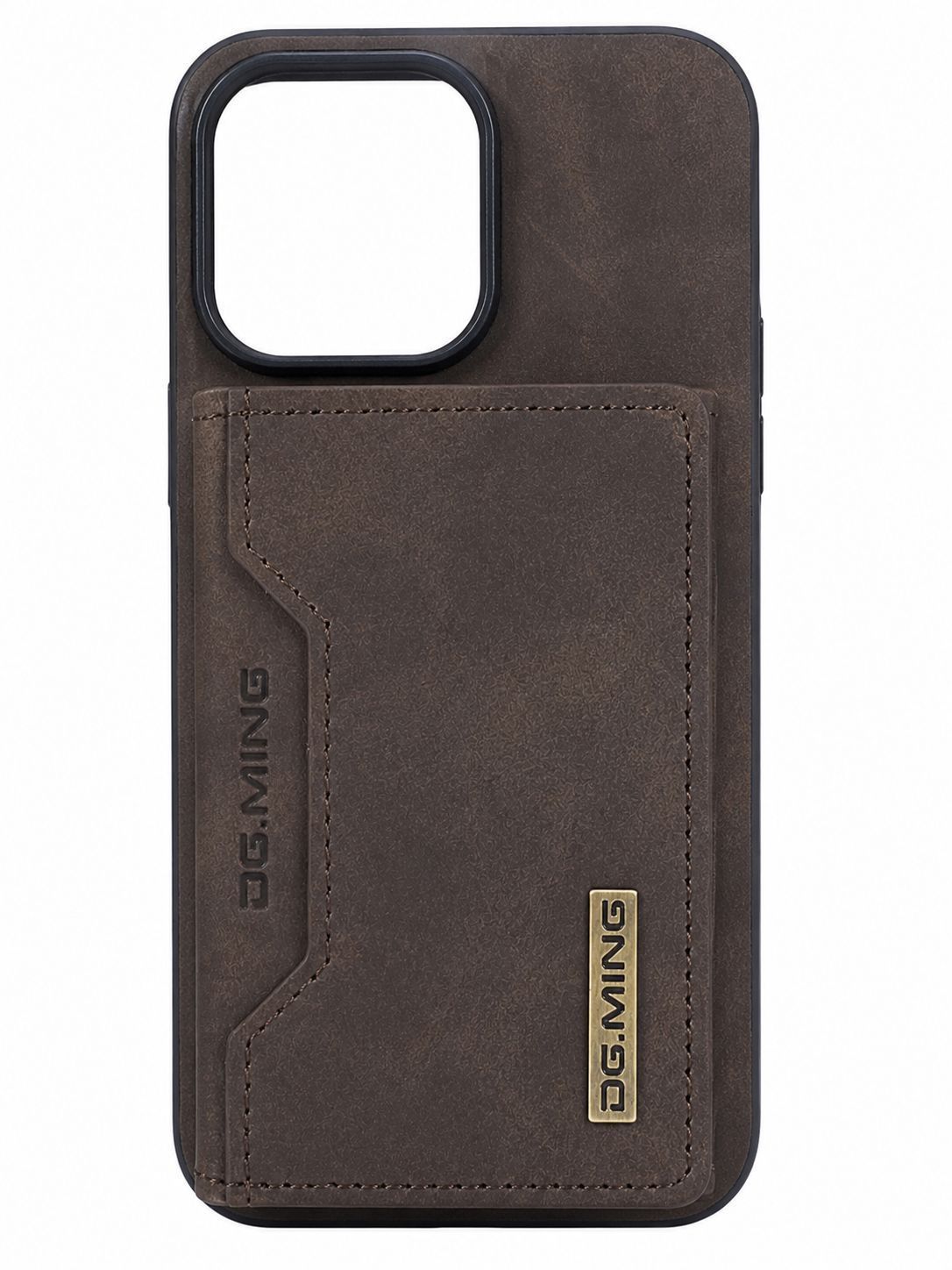 DG MING LEATHER DETACHABLE CARD CASE FOR Iphone 13 Pro Max - Brown