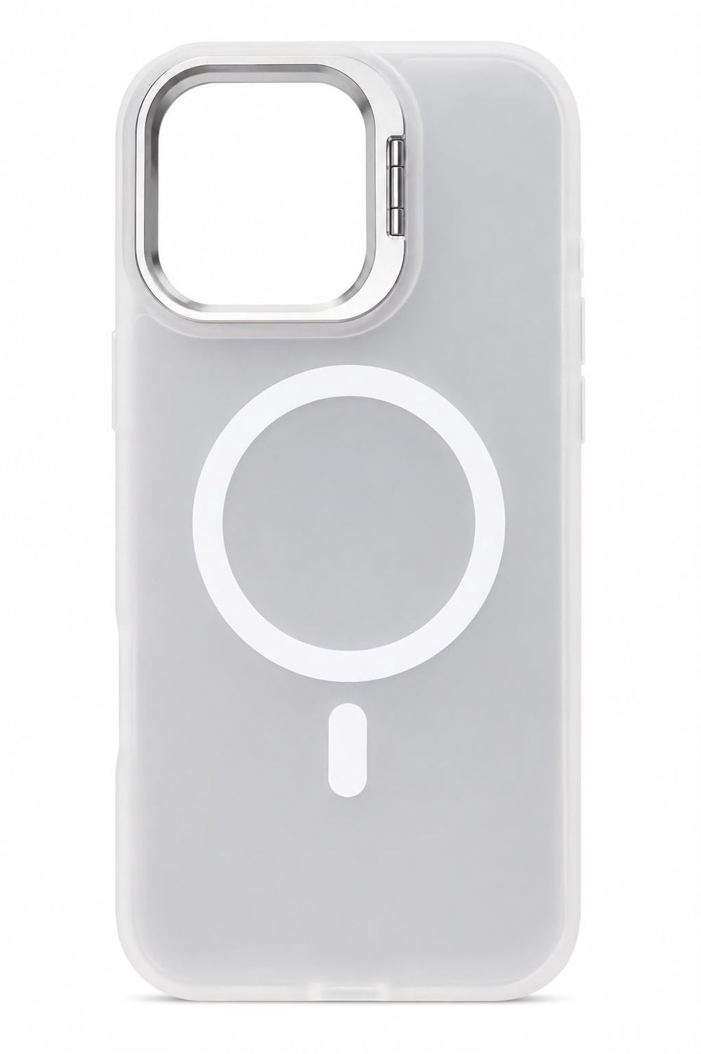 Sky Magnetic Case with Camera Kick Stand for Iphone 16 Pro Max-Frosted White