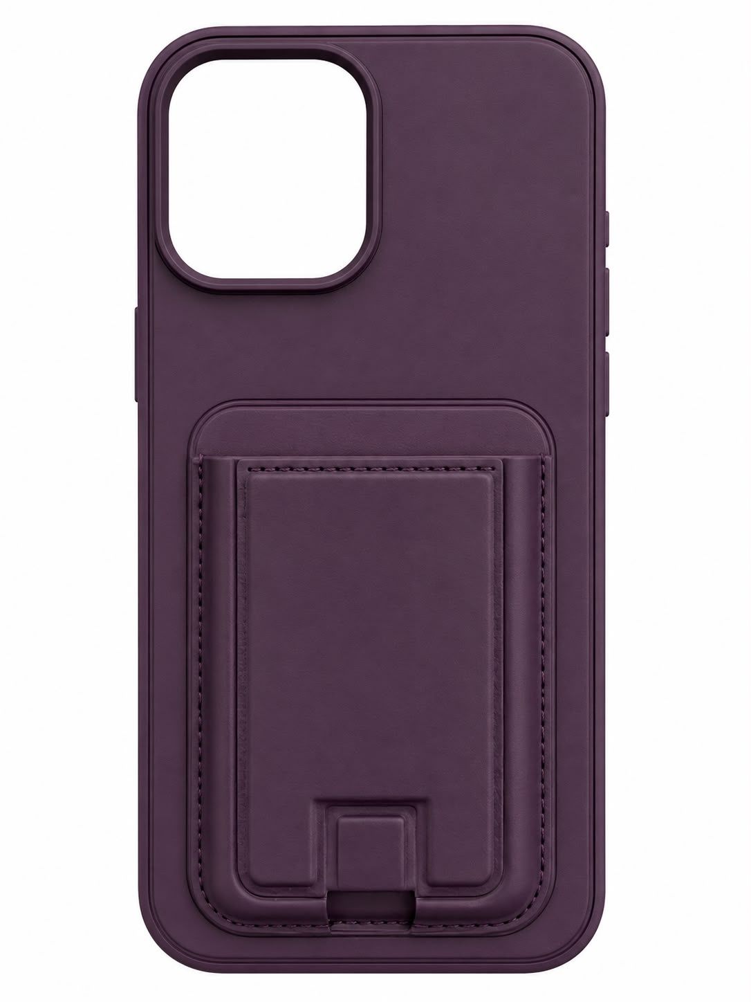 H Leather Card Slot Case for Iphone 13 Pro Max- Purple
