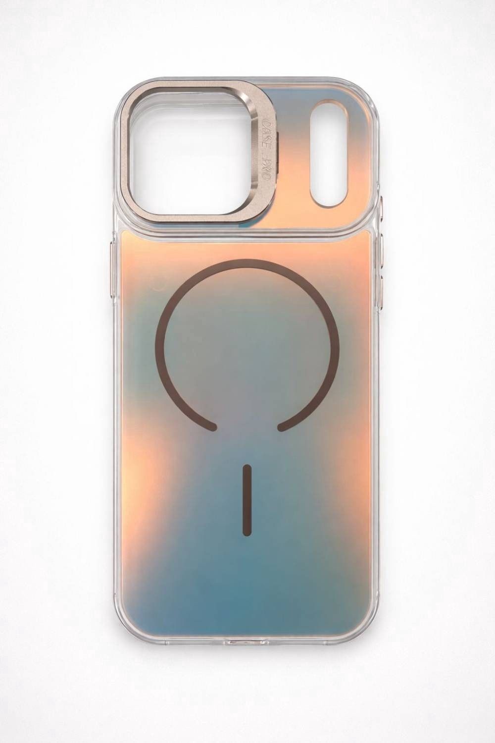 Colorful  Case with Frosted Gradient  Accent MagSafe-Compatible for Iphone 16 Pro Max– Toffee Camera Frame