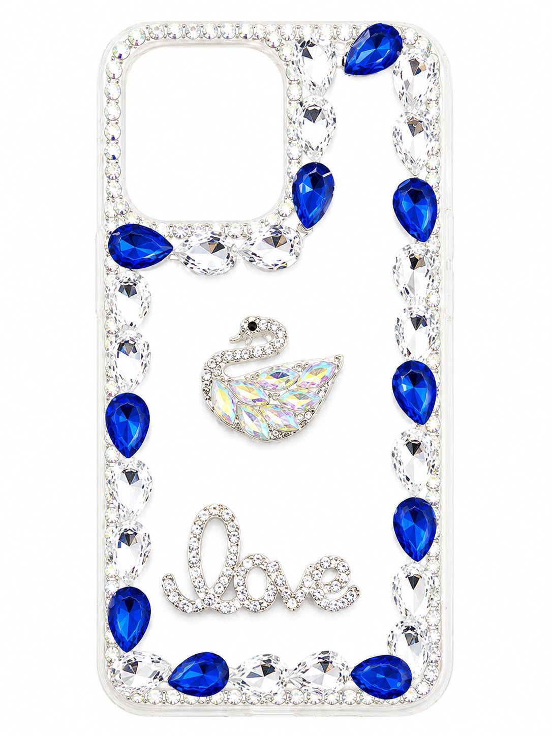 BIG DIAMOND LOVE CH BLING CASE for Iphone 13 Pro Max - Blue