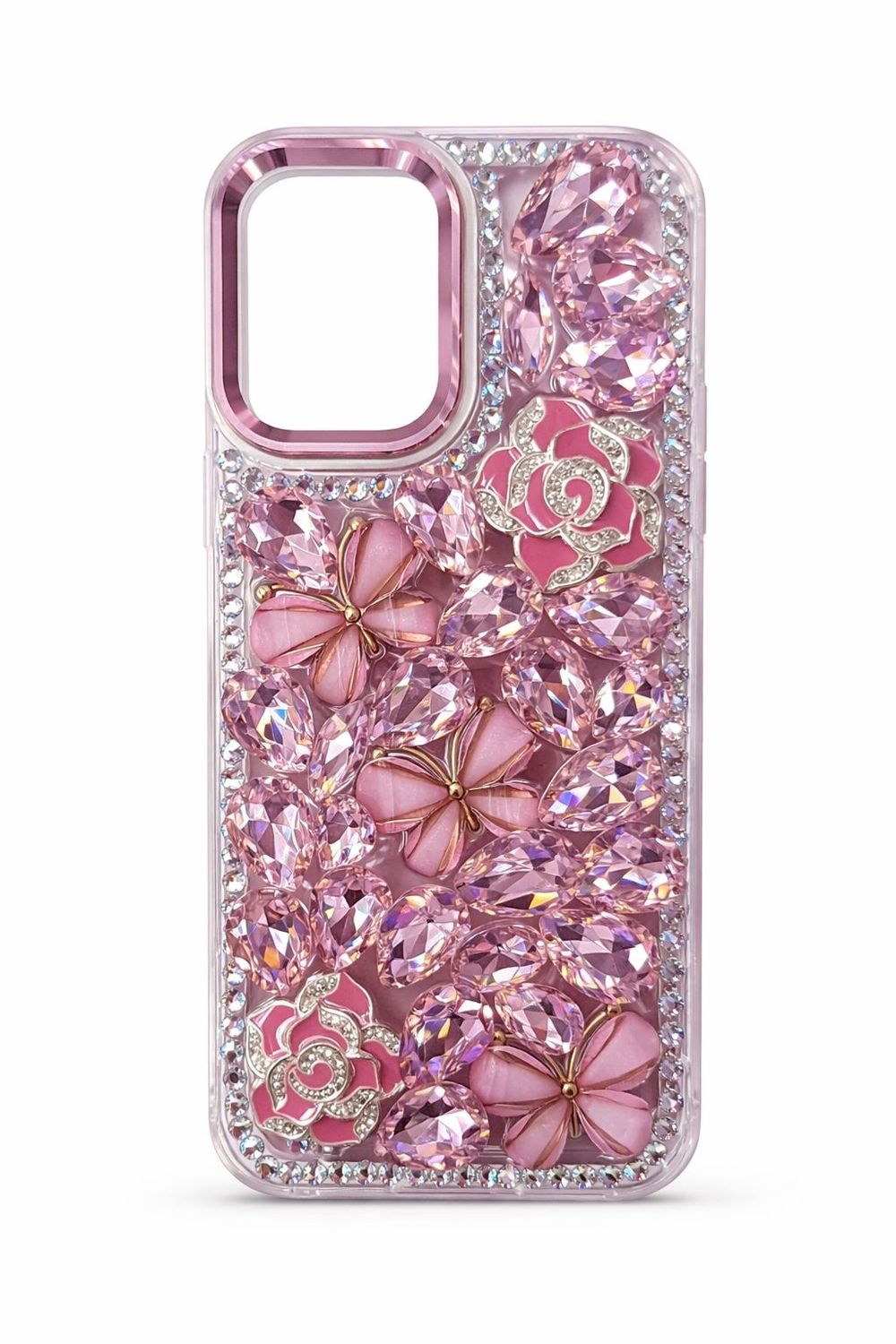 Crystal BF Full Diamond Case for Iphone 16 Pro Max-Pink