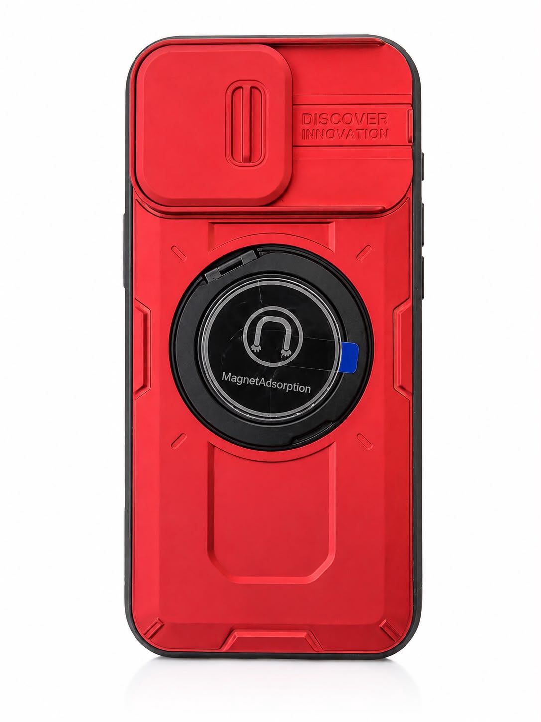 Baibian Magnetic Kickstand Case for Iphone 16 Pro Max-Red