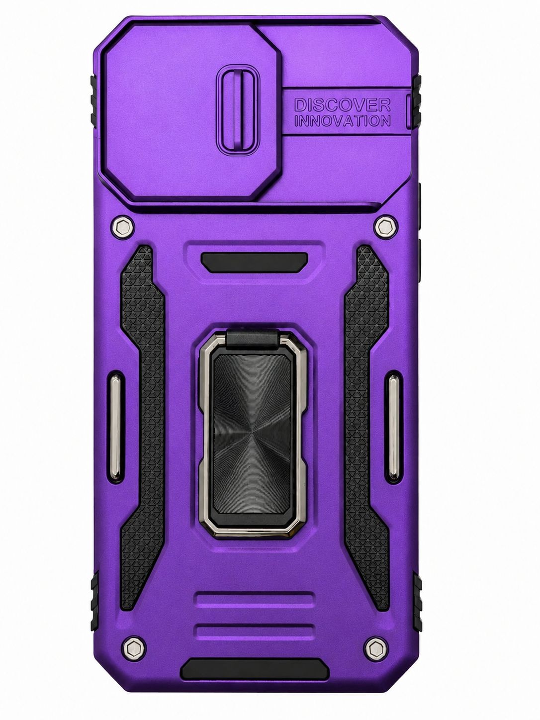 [PolyBag] Utter Tough Metal Ring Movable Camera Window Hybrid For iPhone 14 Pro Max- Purple