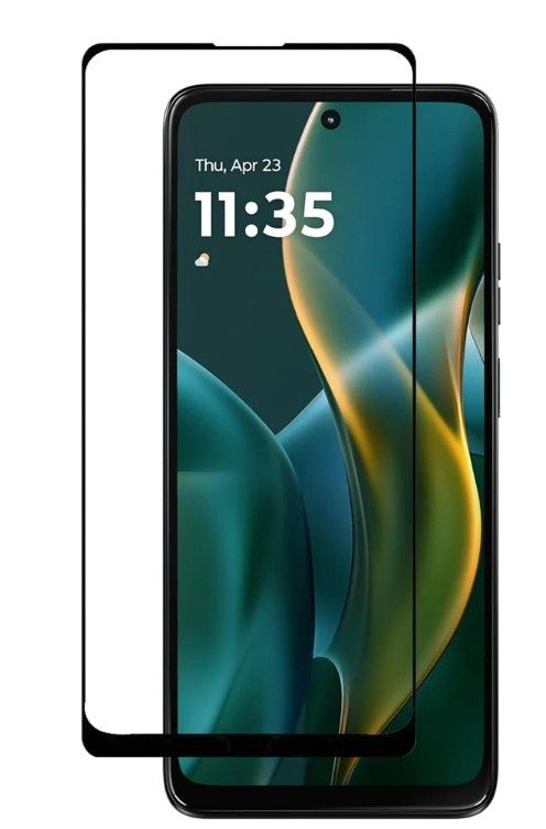 For Moto G 5G 2025/2026 - G Play 2026 - Bulk White Paper Card Package Black edged Tempered Glass (Black)