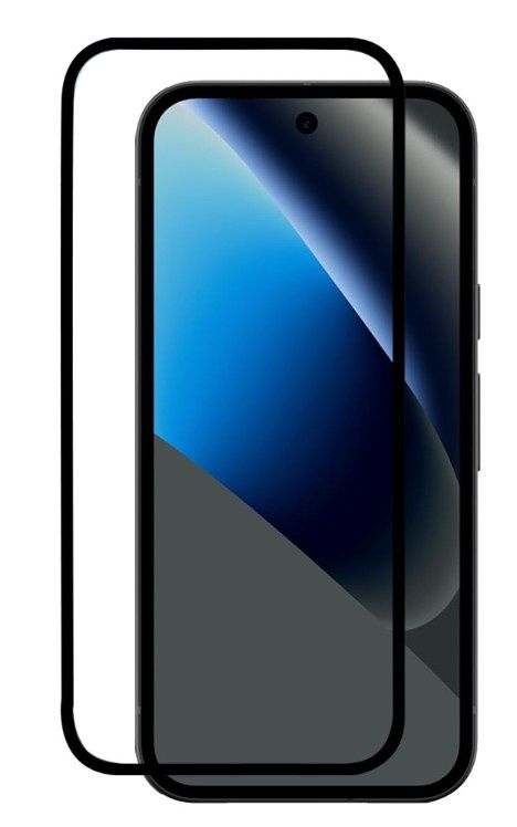 For Google Pixel 10a Bulk White Paper Card Package Black edged Tempered Glass (Black)
