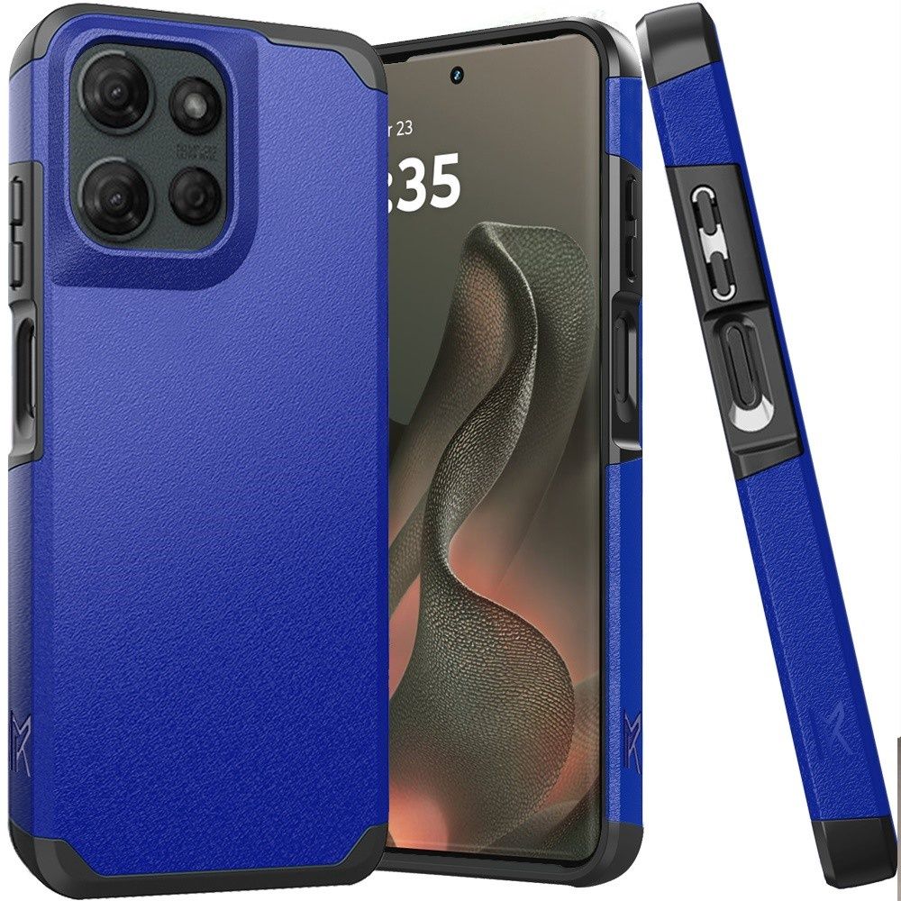 Tough Strong Shockproof Hybrid in Slide-Out Package Motorola Edge 2025 - Classic Blue