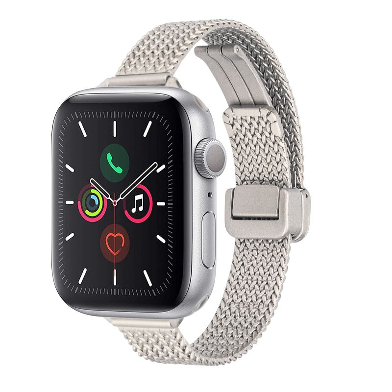 Business Look Magnetic Metal Watchband For Apple Watch Size Ultra 49/42/44/45mm - Starlight