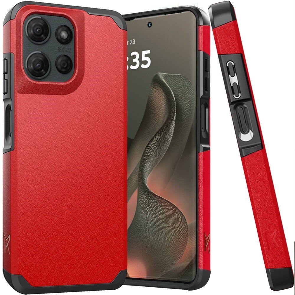 Tough Strong Shockproof Hybrid in Slide-Out Package Motorola Edge 2025 -RED