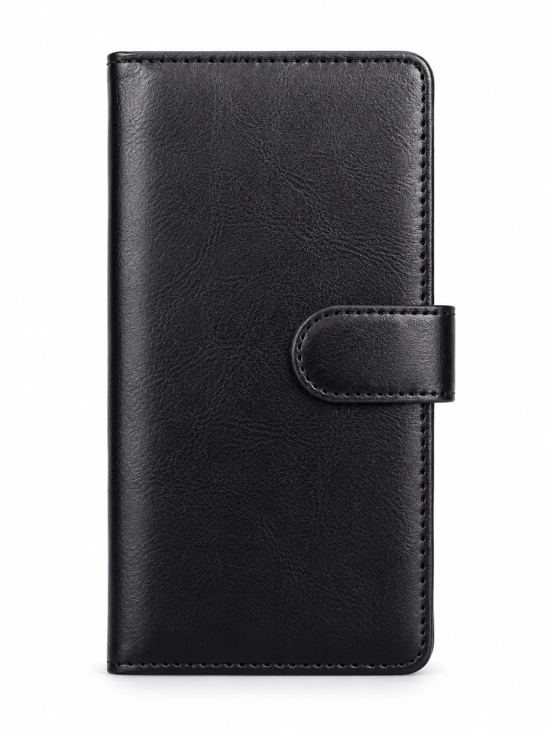 Luxury Wallet Card ID Zipper Money Holder Case Cover For Moto G Power 2026/2025- Black