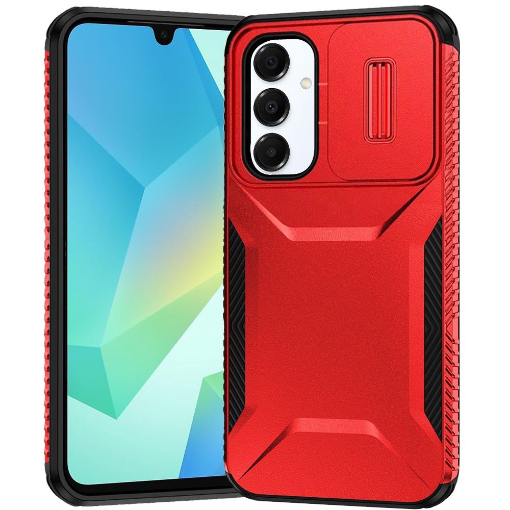 For Samsung A16 5G Ultimate U Design Hybrid with Camera Window Covering - RED