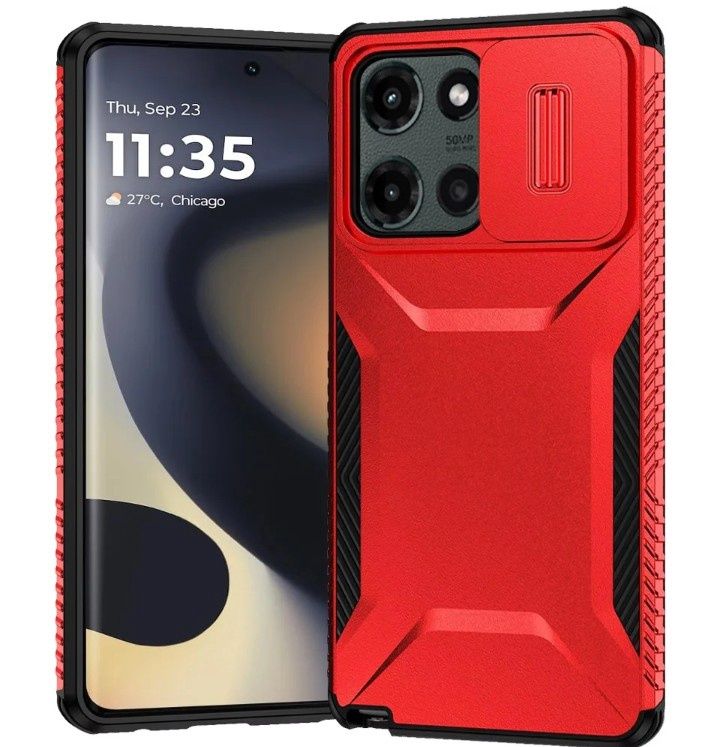 Motorola Edge 2025 Ultimate U Design Hybrid with Camera Window Covering - RED
